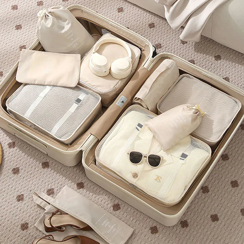 11pcs Travel Set Storage Bags Clothes Digital Toiletries Shoes Organizer bag Student Dormitories Clothing Sorting Bags Packing Cubes MU Group