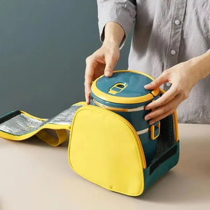 3 Layer Portable Lunch Box Thermo Insulation Bento Thermos Containers Bento Bag Food Warmer for Kids Food Containers MU Group