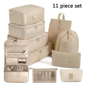 11pcs Travel Set Storage Bags Clothes Digital Toiletries Shoes Organizer bag Student Dormitories Clothing Sorting Bags Packing Cubes MU Group