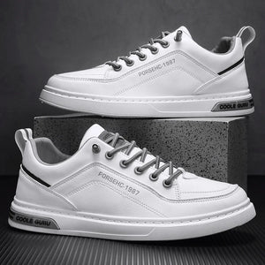 2025 New Trendy Versatile Cloth Shoes Men's Spring New Breathable White Shoes Men's Sports and Leisure Board Shoes Trendy Shoes MU Group