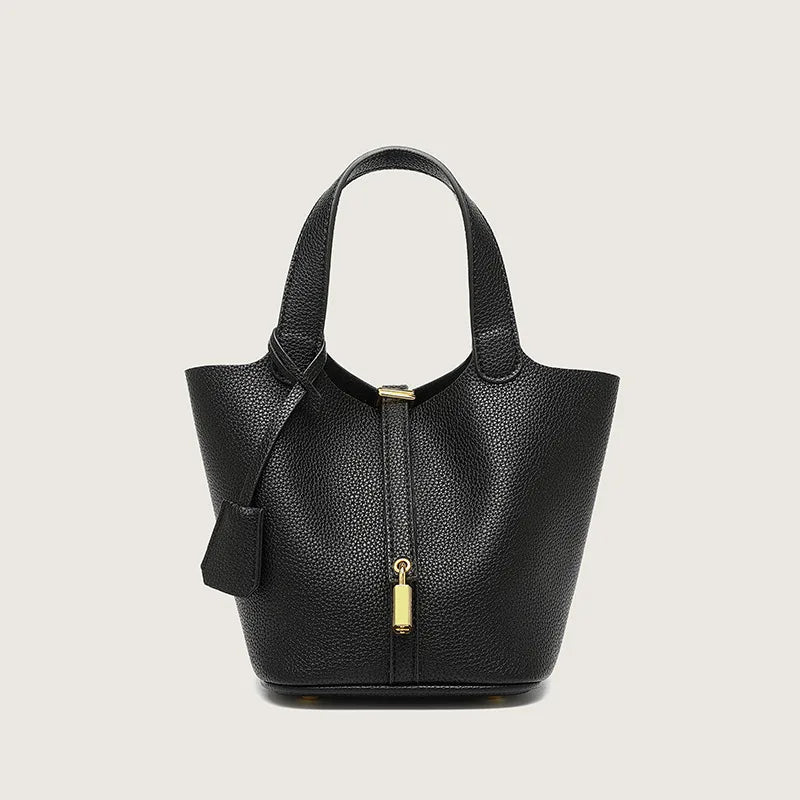 New lychee patterned bucket bag, women's handbag, Picotin bag MU Group