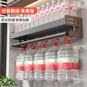 Stylish Wall-Mounted Kitchen Condiment Rack with Storage Box Multifunctional Household Utensil Rack with Oil Vinegar Dispenser MU Group