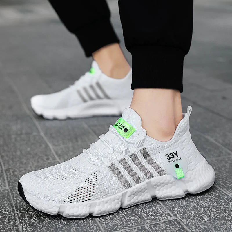 Breathable Mesh Men Shoes Trendy Lightweight Walking Flats Plus Size Male Tennis Sneakers Outdoor Running Fitness Shoes 2024 MU Group
