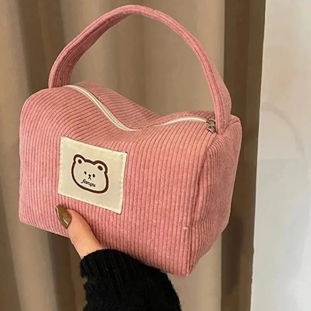 Cosmetic Bags for Women Plush Cute Handbag Summer Fashion Soft Comfortable Large Capacity Trendy Handbag for Women With Handle MU Group