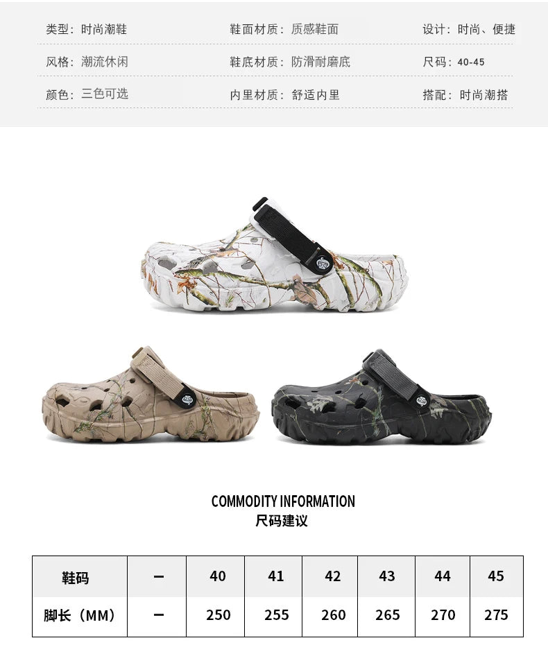 Men Shoes Slippers Men Garden Flat Sandals Platform Sandals Man Summer Sandals 2024 Male Sneakers Outdoor Flip Flops Home Clogs MU Group