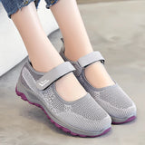 Women's Casual sneaker Breathable Mesh Soft Non-slip Lightweight Quick Velcro Walking Running Daily All-match Women's Shoes MU Group