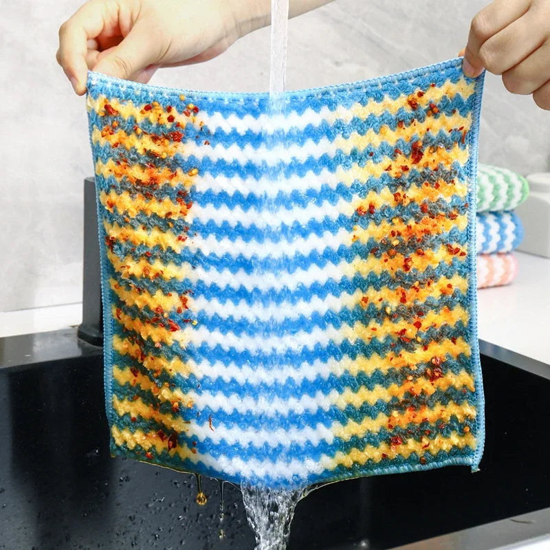 Kitchen Dishwashing Cloth Superfine Fiber Water Absorbent Cleaning Cloth Multipurpose Household Wipe Towels Cleaning MU Group