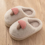 TZLDN Women's Winter Warm Cartoon Slippers Closed Toe Non Slip Furry House Shoes Women Indoor Bedroom 4CM EVA Sole Plush Slipper MU Group