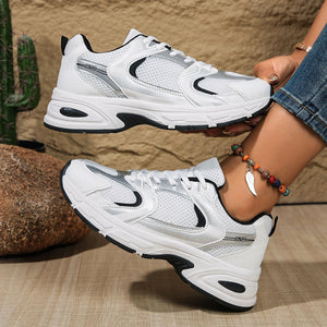 New Running Shoes Men's Breathable Sneakers Summer Light Mesh Air Cushion Women's Sneakers Outdoor Lace-up Training Shoes MU Group