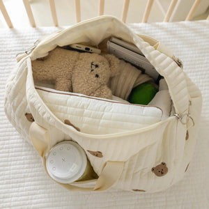 New Embroidered Mom Bag Storage Bag Large Capacity Mommy Travel Bag Fashion Multi-functional Handbag Lightweight Diagonal MU Group