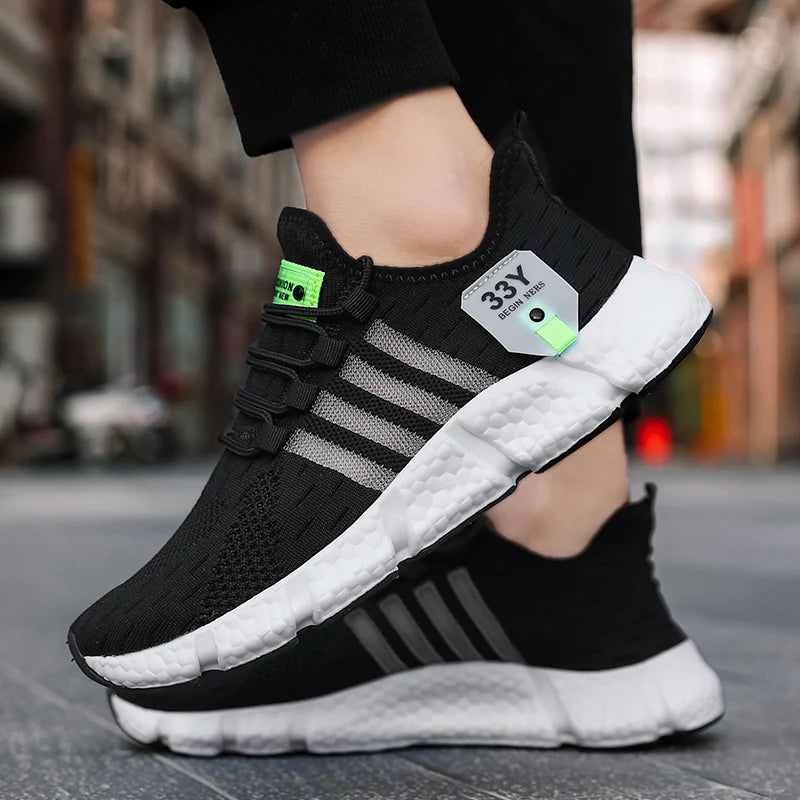 Breathable Mesh Men Shoes Trendy Lightweight Walking Flats Plus Size Male Tennis Sneakers Outdoor Running Fitness Shoes 2024 MU Group