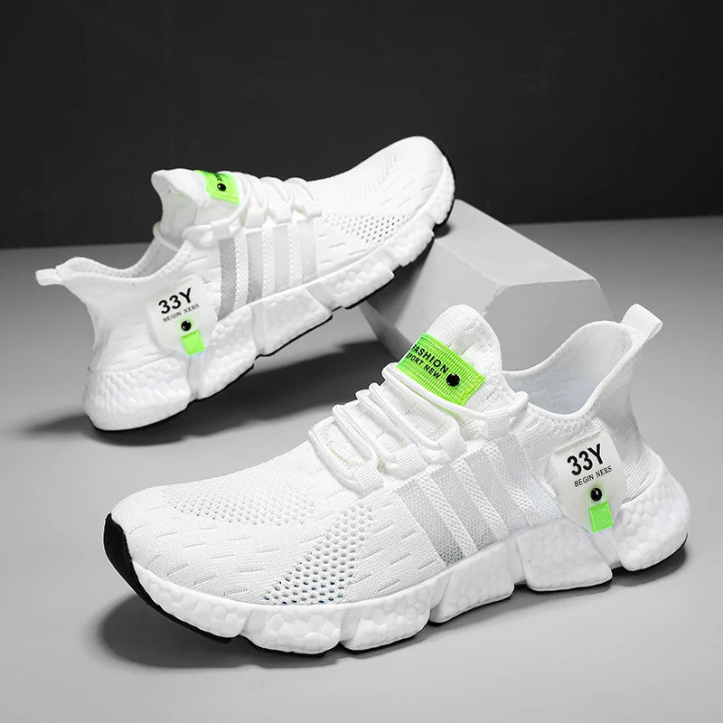 Breathable Mesh Men Shoes Trendy Lightweight Walking Flats Plus Size Male Tennis Sneakers Outdoor Running Fitness Shoes 2024 MU Group