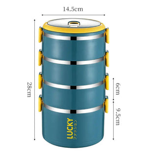 3 Layer Portable Lunch Box Thermo Insulation Bento Thermos Containers Bento Bag Food Warmer for Kids Food Containers MU Group