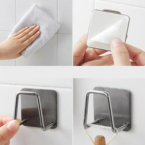 Stainless Steel Sink Sponge Rack For Sponge Steel Wire Ball Draining Paste The Inner Wall Of The Sink Kitchen Supplies MU Group