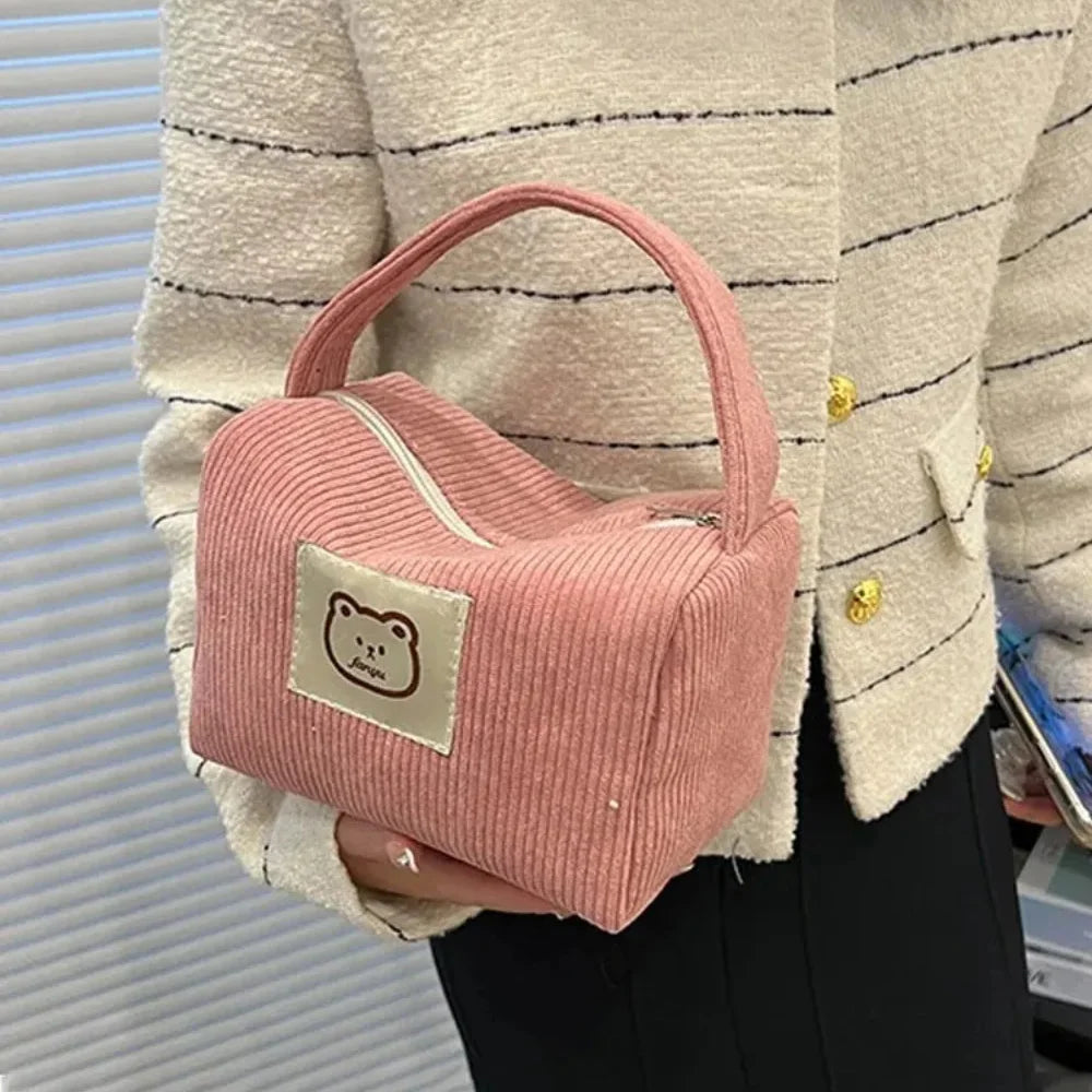 Cosmetic Bags for Women Plush Cute Handbag Summer Fashion Soft Comfortable Large Capacity Trendy Handbag for Women With Handle MU Group