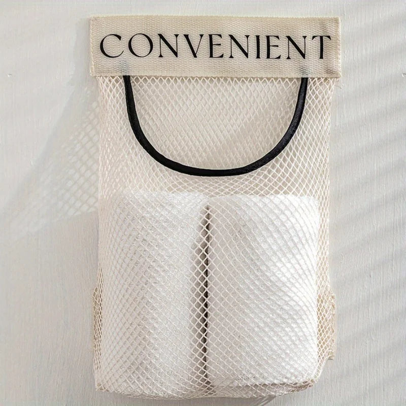 1-5pcs Space-Saving Wall-Mounted Organizer for Plastic Bags Reusable Elastic Mesh Storage Rack for Kitchen Clothes Bags MU Group