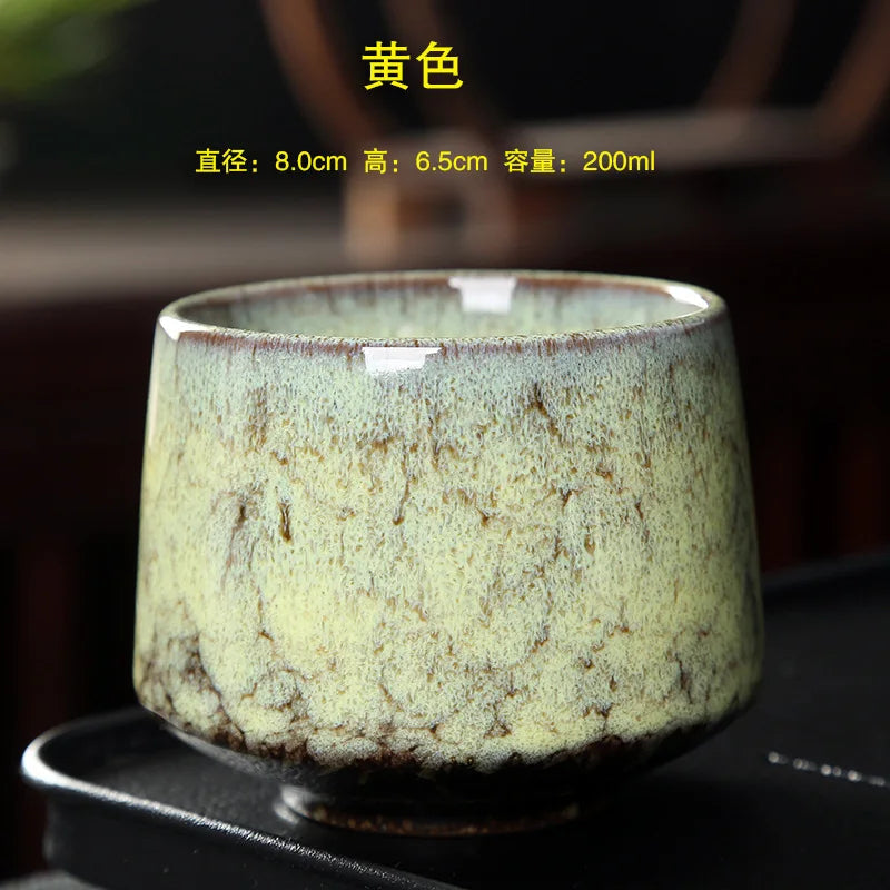 Ceramic Cup Vintage Coarse Pottery Coffee Cup Household drinking single cup cooking tea cups around the stove MU Group