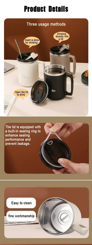 New Milk Coffee Cup Stainless Steel Double Wall Thermal Insulated Water Cups and Mugs Metal Coffee Cup Mug Bottle hydro flask MU Group