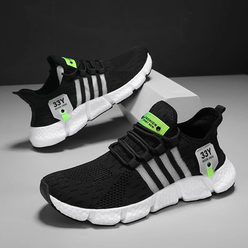 Breathable Mesh Men Shoes Trendy Lightweight Walking Flats Plus Size Male Tennis Sneakers Outdoor Running Fitness Shoes 2024 MU Group