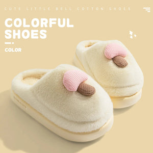 TZLDN Women's Winter Warm Cartoon Slippers Closed Toe Non Slip Furry House Shoes Women Indoor Bedroom 4CM EVA Sole Plush Slipper MU Group