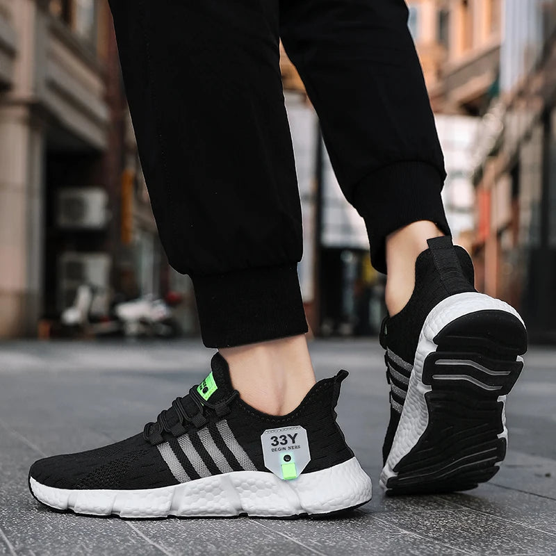 Breathable Mesh Men Shoes Trendy Lightweight Walking Flats Plus Size Male Tennis Sneakers Outdoor Running Fitness Shoes 2024 MU Group