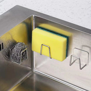 Stainless Steel Sink Sponge Rack For Sponge Steel Wire Ball Draining Paste The Inner Wall Of The Sink Kitchen Supplies MU Group