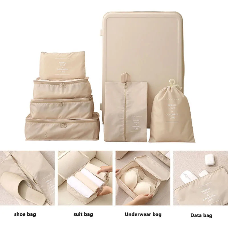 11pcs Travel Set Storage Bags Clothes Digital Toiletries Shoes Organizer bag Student Dormitories Clothing Sorting Bags Packing Cubes MU Group