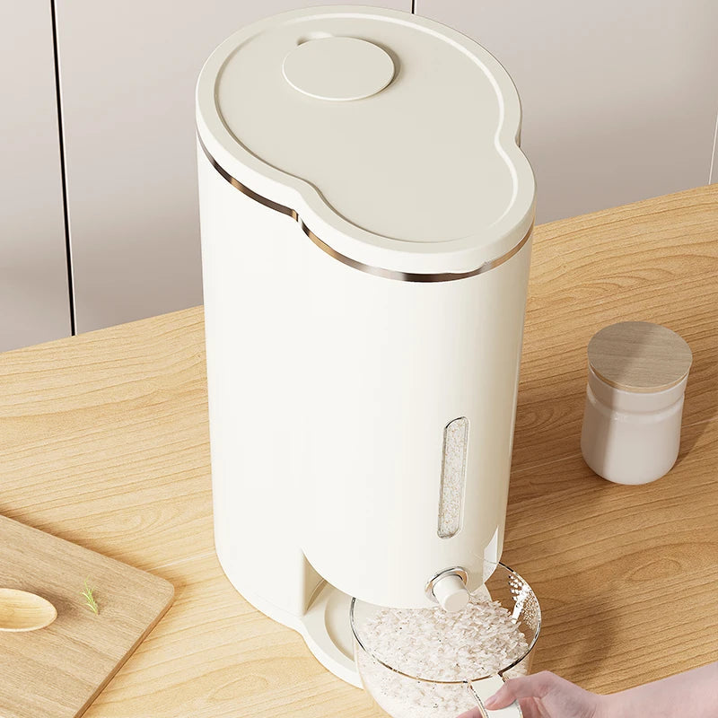 10L Sealed Rice Bucket Sealed Moisture Proof Rice Dispenser With Cup Grain Powder Boxes Storage Food Cereal Container MU Group