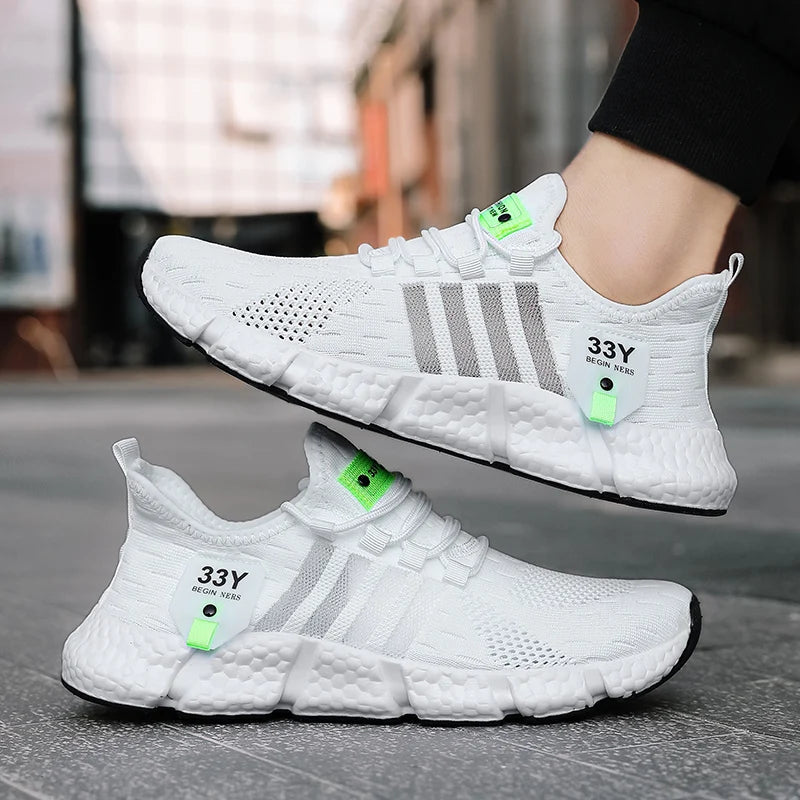 Breathable Mesh Men Shoes Trendy Lightweight Walking Flats Plus Size Male Tennis Sneakers Outdoor Running Fitness Shoes 2024 MU Group