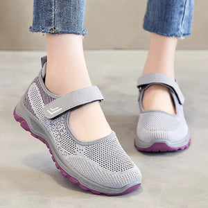 Women's Casual sneaker Breathable Mesh Soft Non-slip Lightweight Quick Velcro Walking Running Daily All-match Women's Shoes MU Group