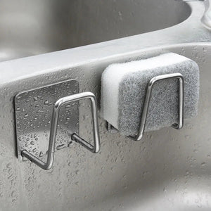 Stainless Steel Sink Sponge Rack For Sponge Steel Wire Ball Draining Paste The Inner Wall Of The Sink Kitchen Supplies MU Group