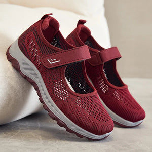 Women's Casual sneaker Breathable Mesh Soft Non-slip Lightweight Quick Velcro Walking Running Daily All-match Women's Shoes MU Group
