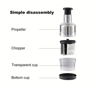 Manual Onion Chopper Stainless Steel Garlic Presser Food Crusher Cutter Meat Mincer Hand Press for Vegetable Kitchen Tool MU Group