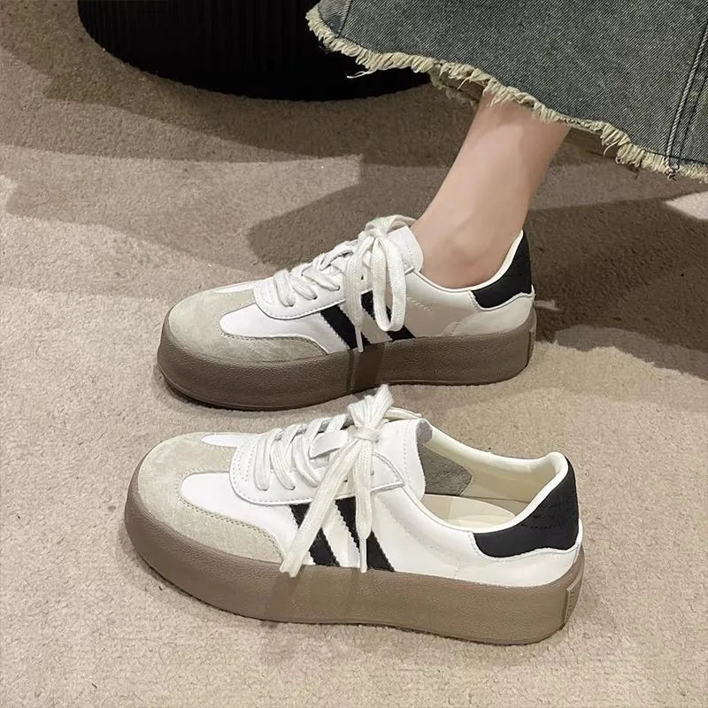 New Design Fashion Casual Shoes Outdoor Lace Up Sneakers for Women Female Comfortable Versatile Sport Shoes Vulcanize Shoes MU Group