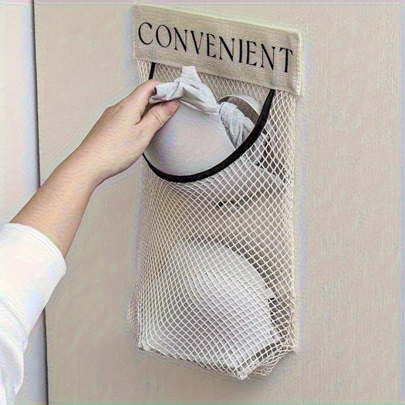1-5pcs Space-Saving Wall-Mounted Organizer for Plastic Bags Reusable Elastic Mesh Storage Rack for Kitchen Clothes Bags MU Group