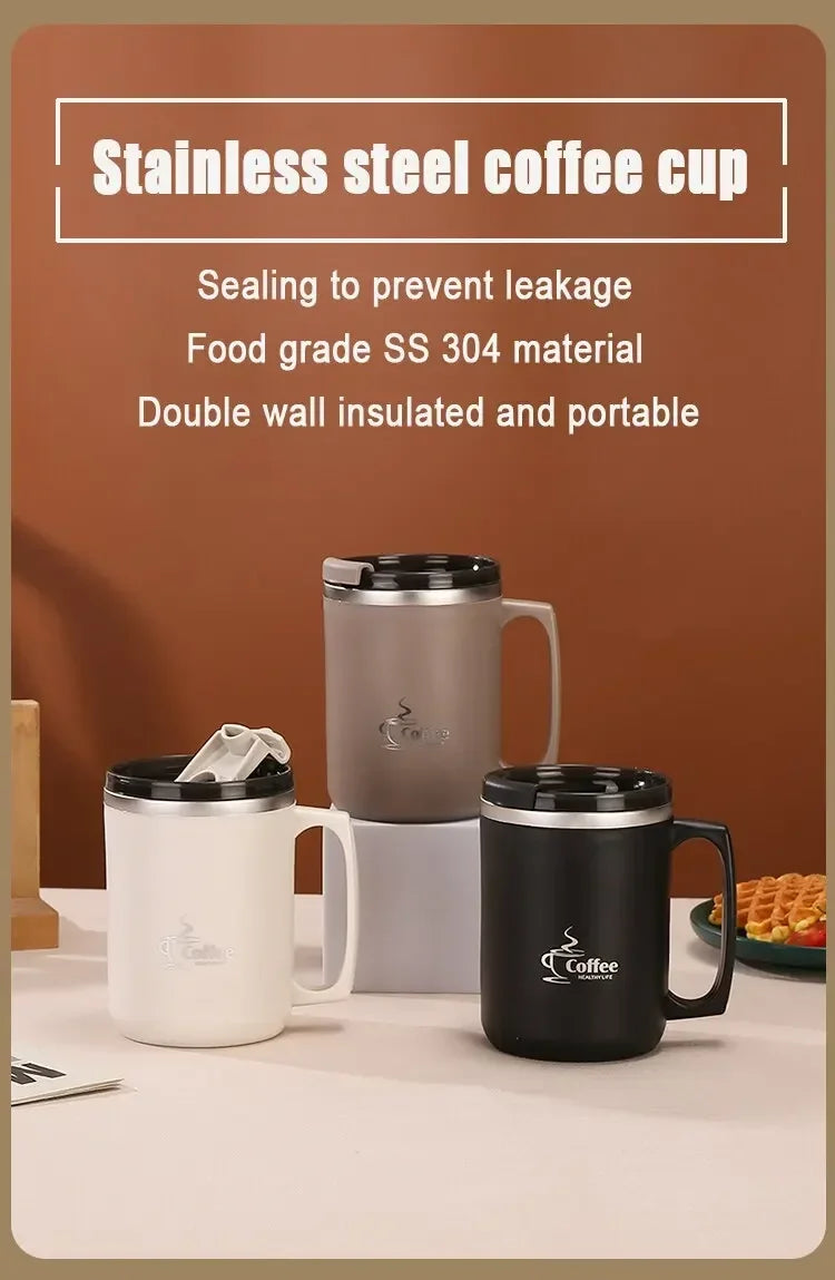 New Milk Coffee Cup Stainless Steel Double Wall Thermal Insulated Water Cups and Mugs Metal Coffee Cup Mug Bottle hydro flask MU Group