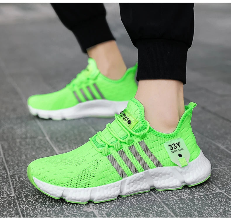 Breathable Mesh Men Shoes Trendy Lightweight Walking Flats Plus Size Male Tennis Sneakers Outdoor Running Fitness Shoes 2024 MU Group