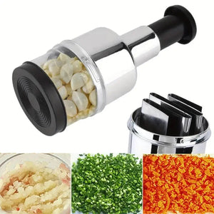 Manual Onion Chopper Stainless Steel Garlic Presser Food Crusher Cutter Meat Mincer Hand Press for Vegetable Kitchen Tool MU Group