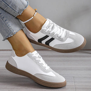 Spring Autumn Platform Sneakers Women Fashion Mixed Colors Lace-Up Sport Shoes Woman Comfortable Non Slip Flat Trainers Female MU Group