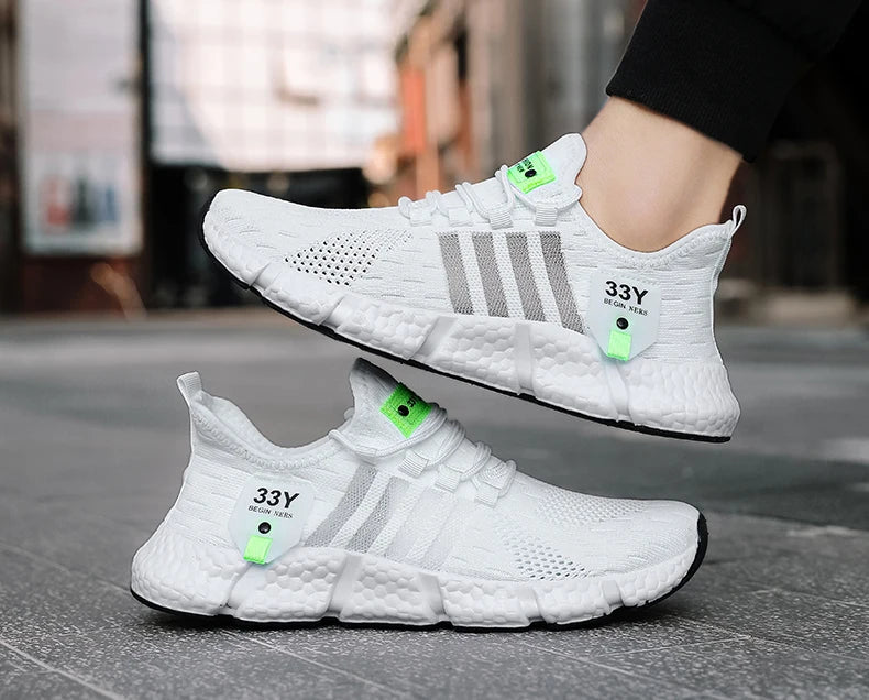 Breathable Mesh Men Shoes Trendy Lightweight Walking Flats Plus Size Male Tennis Sneakers Outdoor Running Fitness Shoes 2024 MU Group
