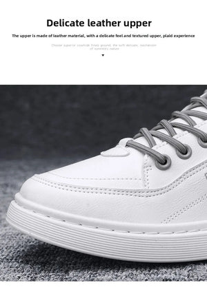 2025 New Trendy Versatile Cloth Shoes Men's Spring New Breathable White Shoes Men's Sports and Leisure Board Shoes Trendy Shoes MU Group