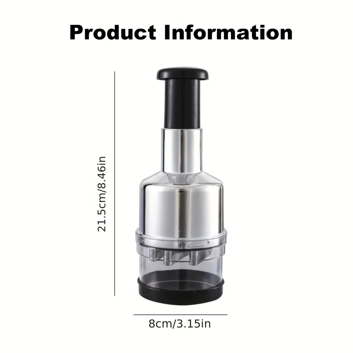Manual Onion Chopper Stainless Steel Garlic Presser Food Crusher Cutter Meat Mincer Hand Press for Vegetable Kitchen Tool MU Group