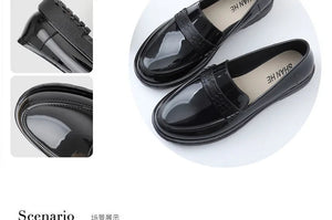 Women's New Low Heel Shallow Rain Shoe Soft Sole Non Slip Slip On Round Toe Lightweight Waterproof Kitchen Work Shoe Loafer Shoe MU Group