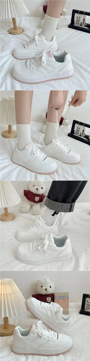 New 2025 Woman Tennis Sneakers Fashion Comfort  Sports Board Shoes Casual Academy Style Little White Shoes Female Spring autumn MU Group