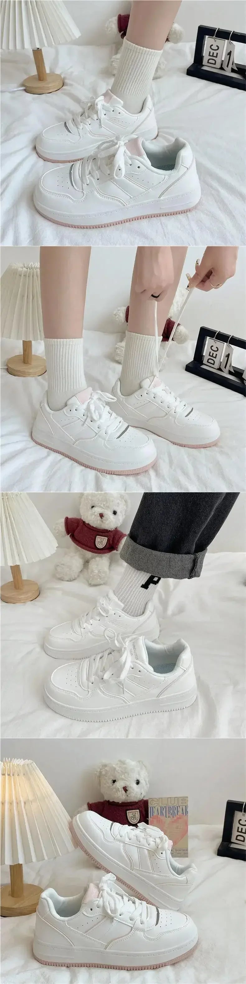 New 2025 Woman Tennis Sneakers Fashion Comfort  Sports Board Shoes Casual Academy Style Little White Shoes Female Spring autumn MU Group