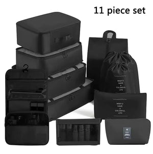 11pcs Travel Set Storage Bags Clothes Digital Toiletries Shoes Organizer bag Student Dormitories Clothing Sorting Bags Packing Cubes MU Group