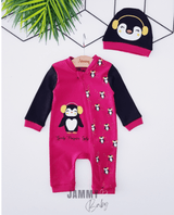 Lady Penguen Fermuarlı Tulum Set - Justyol