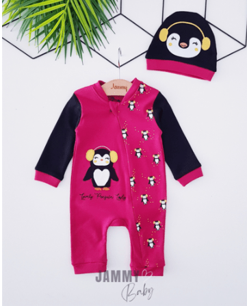 Lady Penguen Fermuarlı Tulum Set - Justyol