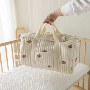 New Embroidered Mom Bag Storage Bag Large Capacity Mommy Travel Bag Fashion Multi-functional Handbag Lightweight Diagonal MU Group
