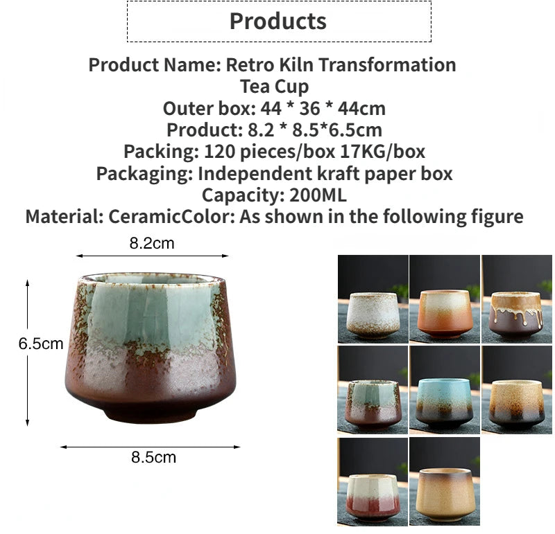 Ceramic Cup Vintage Coarse Pottery Coffee Cup Household drinking single cup cooking tea cups around the stove MU Group